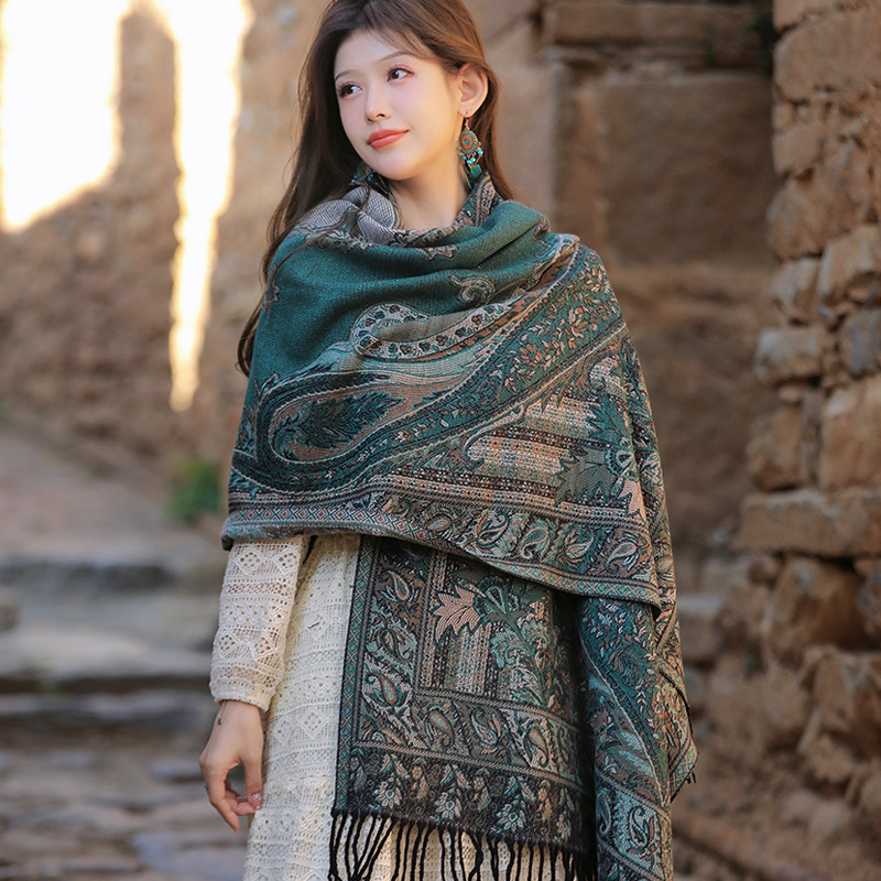 New Bohemia Style Women Double - Pashmina Wrap Large ulasan dan harga