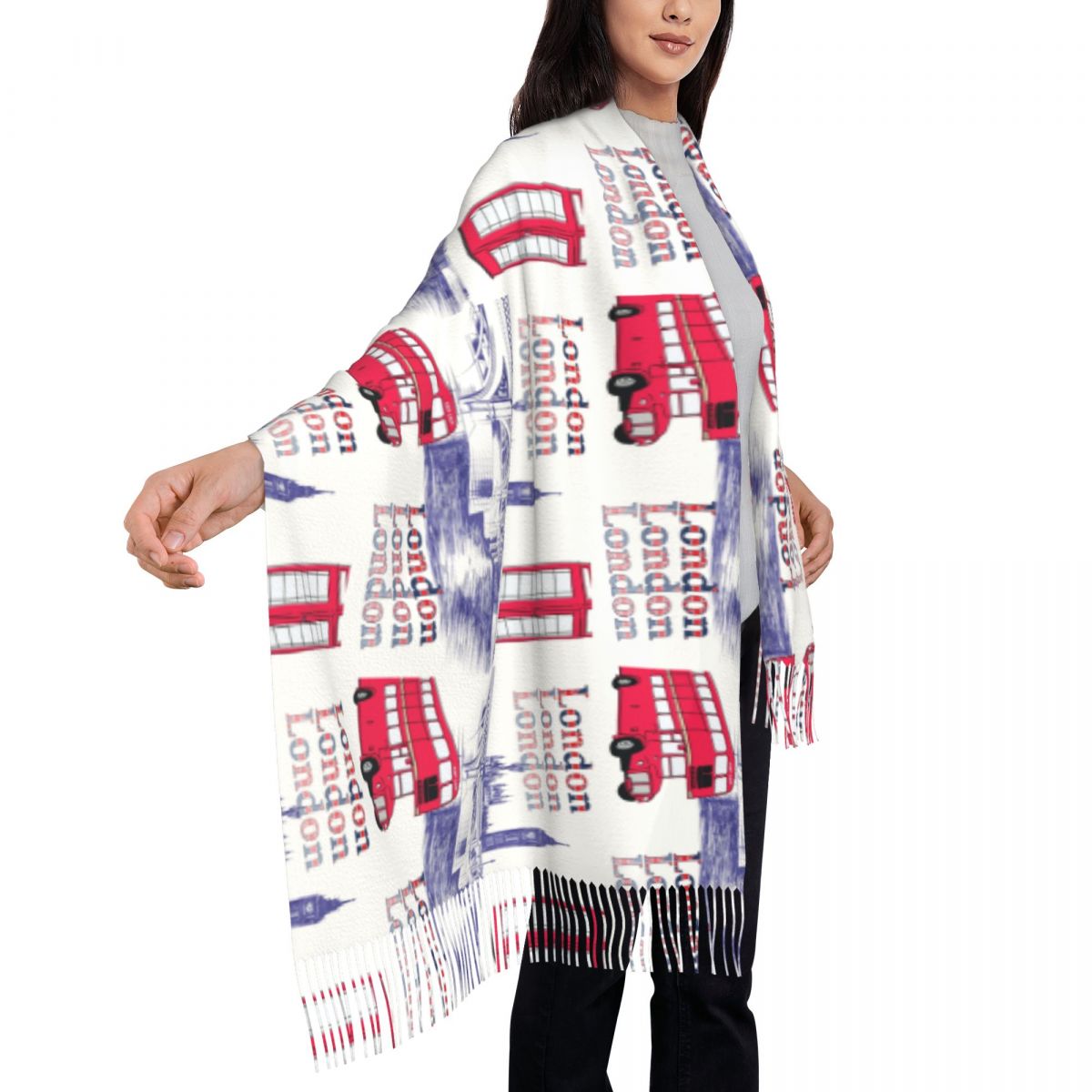 London England Scenes Shawls W - Pashmina Wrap Large ulasan dan harga