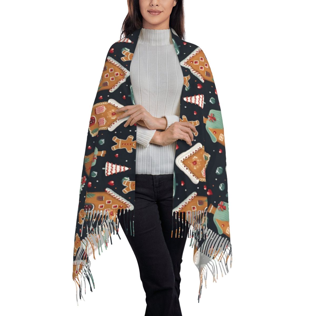 Christmas Delight- Whimsical G - Pashmina Wrap Large ulasan dan harga