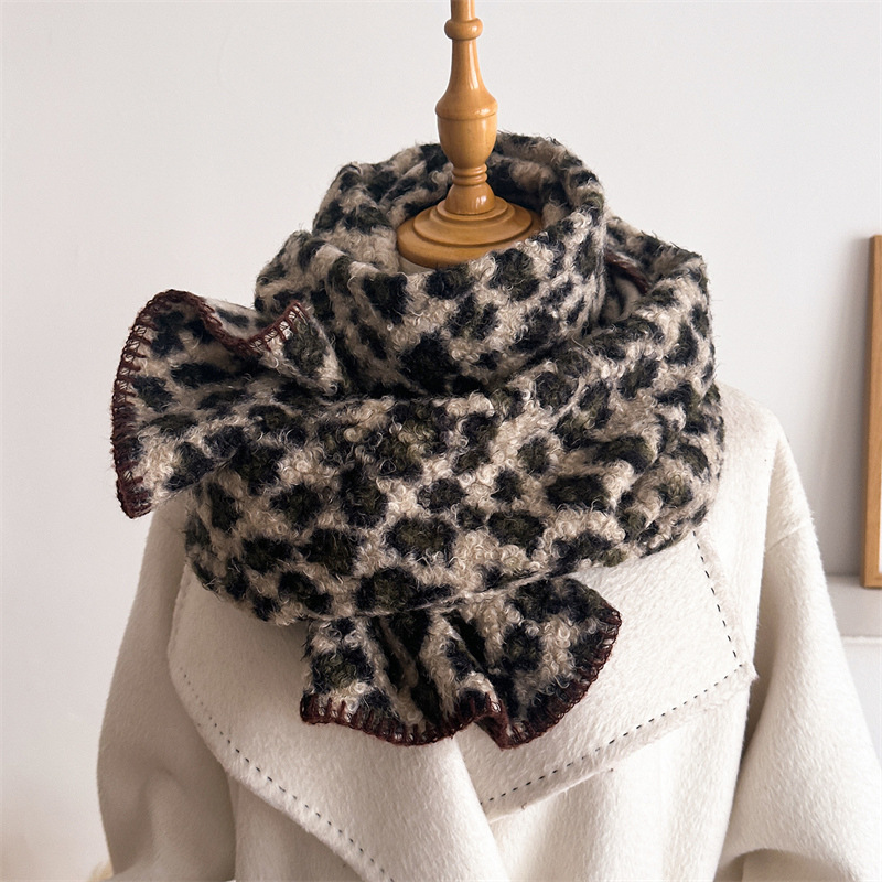 Autumn Winter Leopard Scarf Wo - Pashmina Wrap Large ulasan dan harga