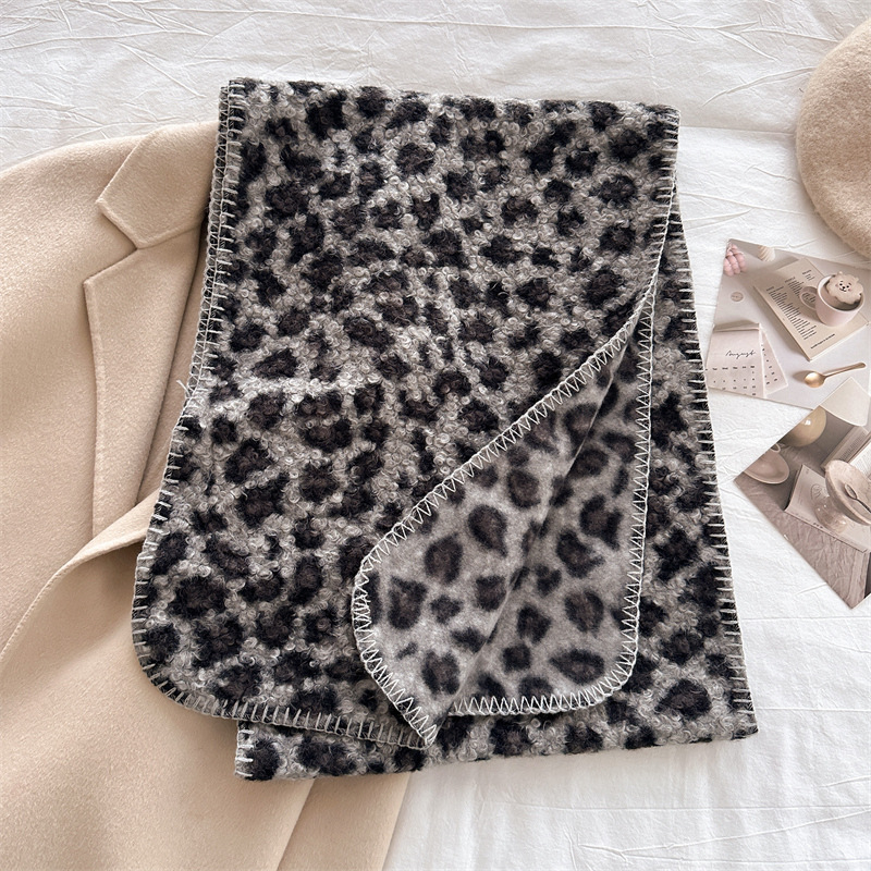 Autumn Winter Leopard Scarf Wo - Pashmina Wrap Large ulasan dan harga
