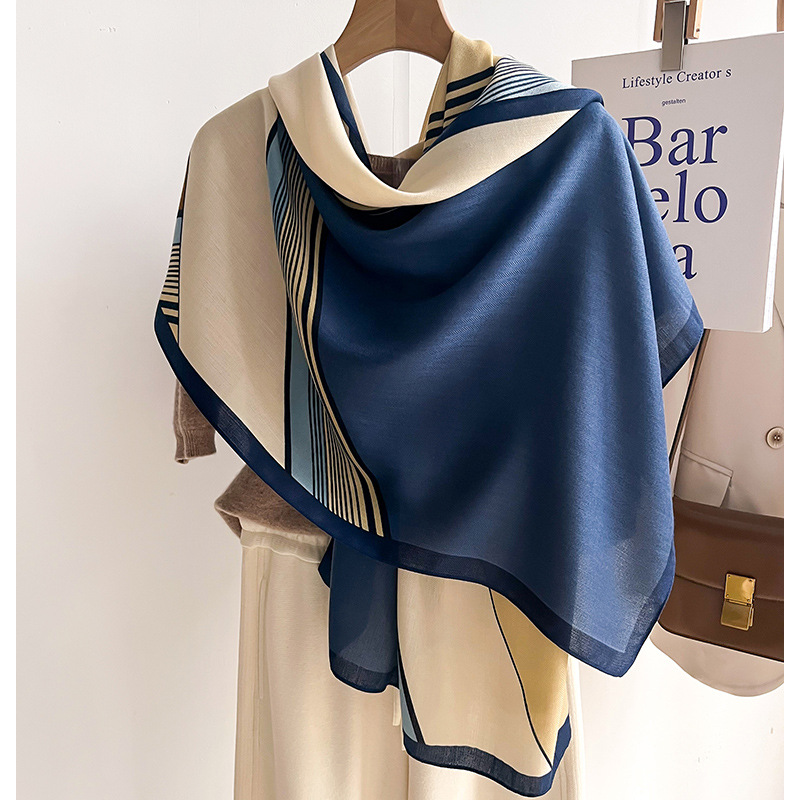 Luxury Brand Scarf  Wool Cotto - Pashmina Wrap Large ulasan dan harga