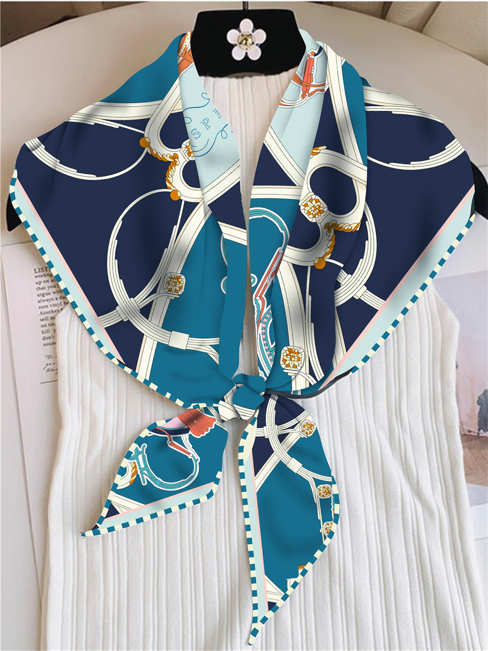 Triangle Shawls Silk Scarf Wom - Pashmina Wrap Large ulasan dan harga